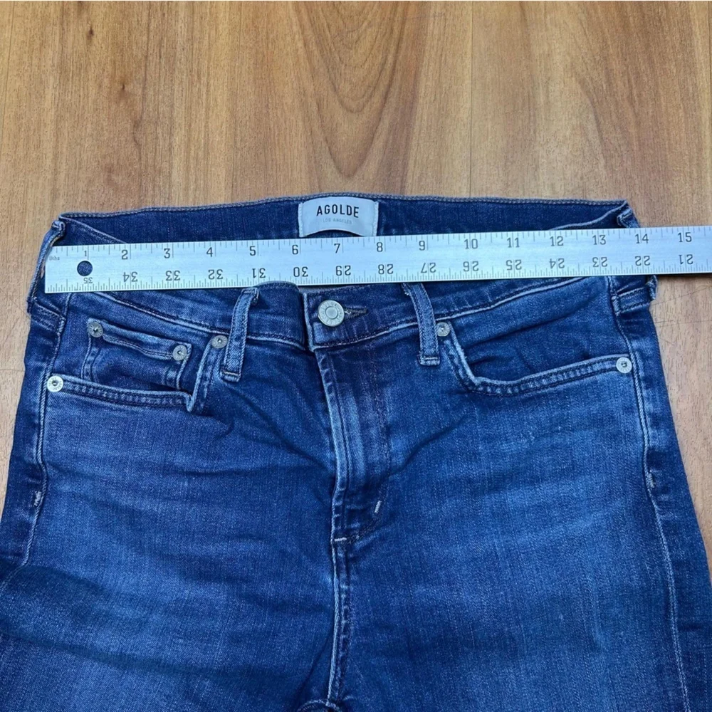 Agolde Blue‎ Straight Leg Jeans Womens Size 28 Raw Hem Classic Denim